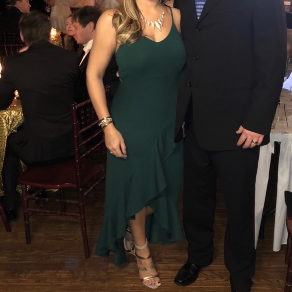 Deep green semi formal dress